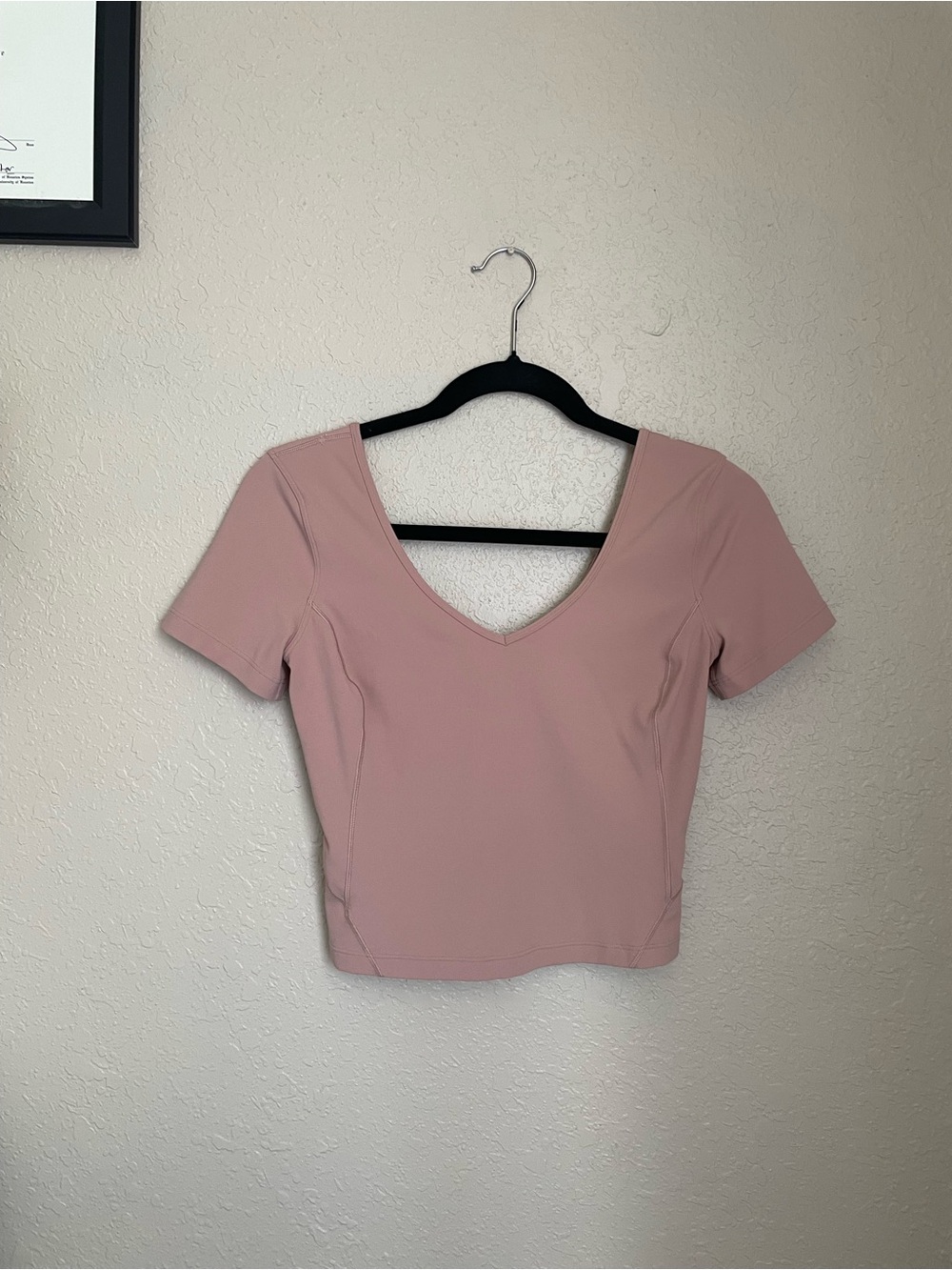 Lululemon Align T Shirt Size 4 Pink Clay Short Sleeve V Neck Buttery Soft